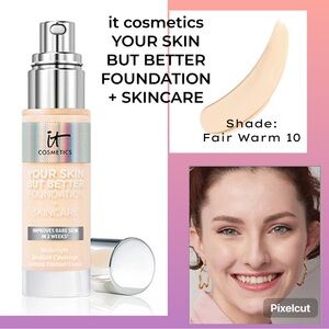IT COSMETICS Your Skin But Better Foundation + Skincare-Fair Warm 10
